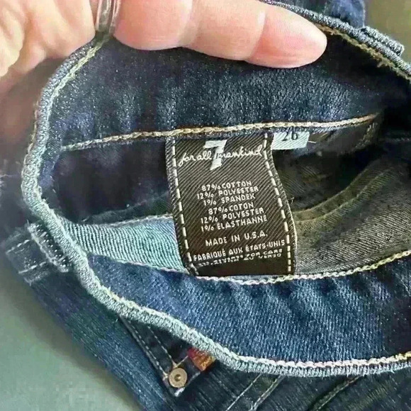 Dark wash 7 For All Man Kind denim shorts - Picture 3 of 3